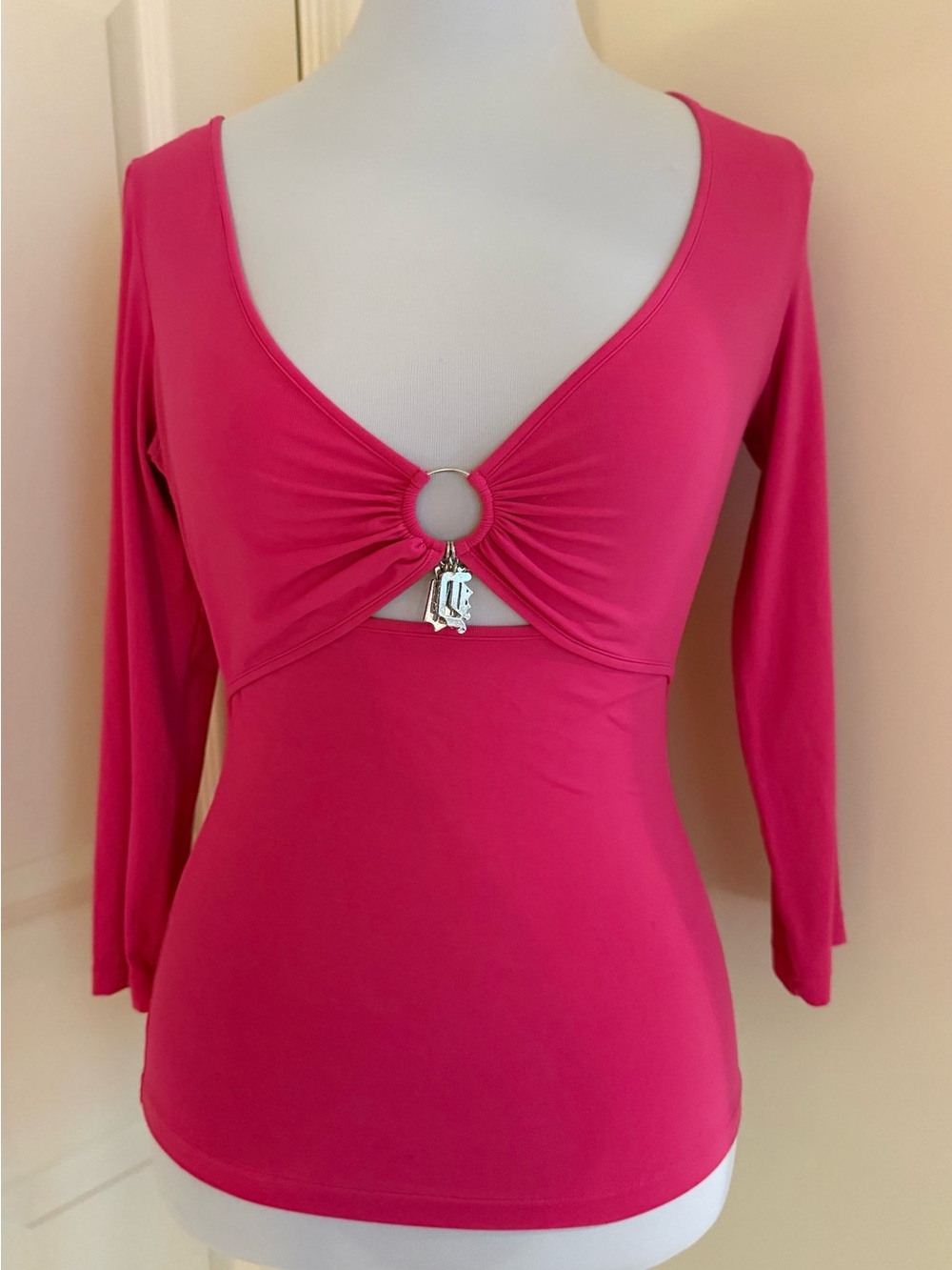 VERSACE DRESSY TOP FUCHSIA COLOR SIZE S/M